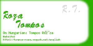 roza tompos business card